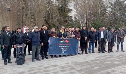 Karaman'da İsrail'in Gazze'deki saldırıları protesto edildi
