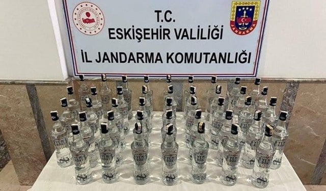 43 litre sahte içki ele geçirildi