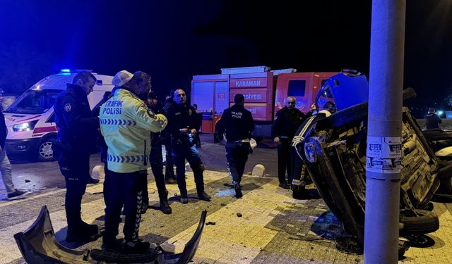 Karaman'da trafik kazasında 3 kişi yaralandı