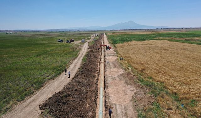 Mamasın Barajı sulama yenileme inşaatı çalışmaları devam ediyor