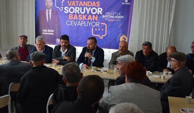 Şabanözü Belediye Başkanı Faik Özcan vatandaşlarla buluştu