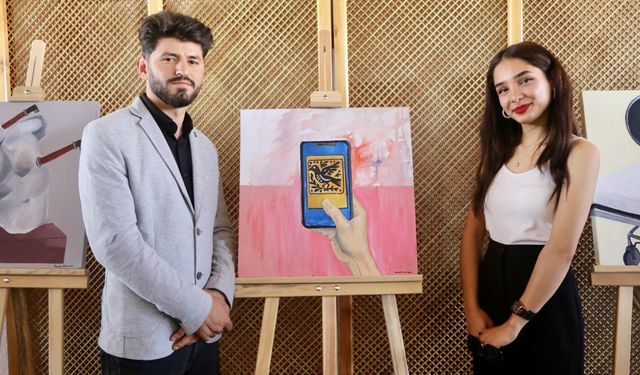 ÇAKÜ öğrencileri Çankırı Müzesi'ndeki eserleri resim ve grafik tasarımı olarak yeniden yorumladı
