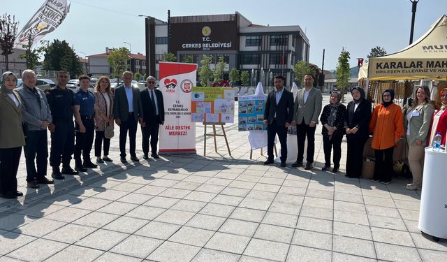 Çerkeş'te Aile Destek Merkezi tarafından düzenlenen sergi açıldı