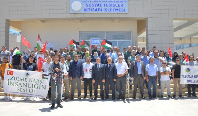 Kırşehir'de İsrail'in Gazze'ye yönelik saldırıları protesto edildi