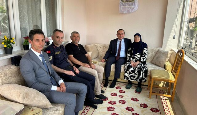 Korgun Kaymakamı Gürk'den Kıbrıs gazisi Sucu'ya ziyaret