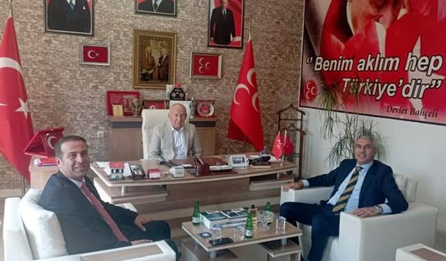 Beypazarı Kaymakamı Coşkun'dan MHP İlçe Başkanı Orhan'a ziyaret