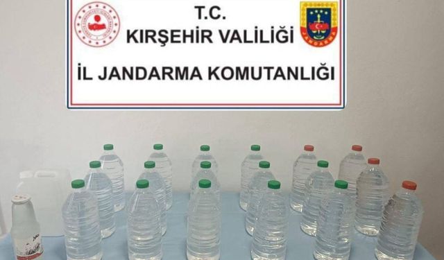 Kırşehir'de 48 litre etil alkol ve 1 litre kaçak votka ele geçirildi