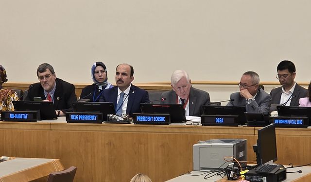 Konya Büyükşehir Belediye Başkanı Altay, New York'ta Filistinli çocukları anlattı
