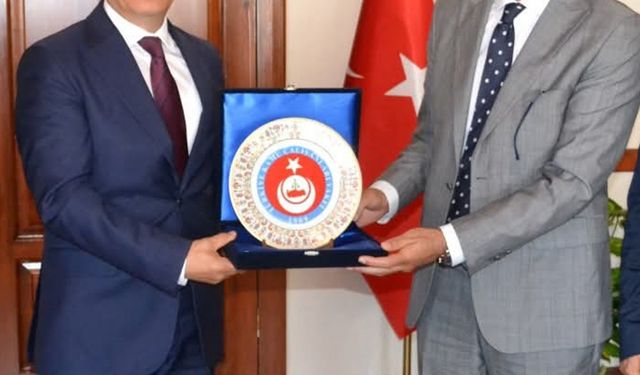 TÜRKAV Genel Başkanı Korkmaz'dan Beypazarı Kaymakamı Coşkun'a ziyaret