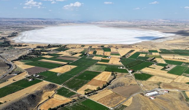 Dedesinin yolundan giderek Palas Tuzla Gölü'nden geleneksel yöntemlerle tuz çıkarıyor