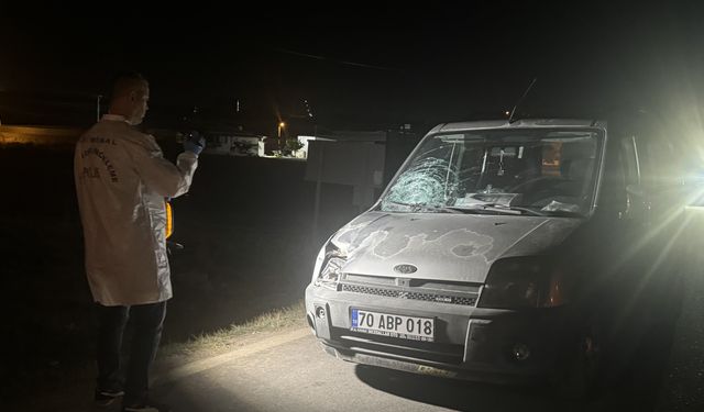 Karaman'da hafif ticari aracın çarptığı yaya öldü