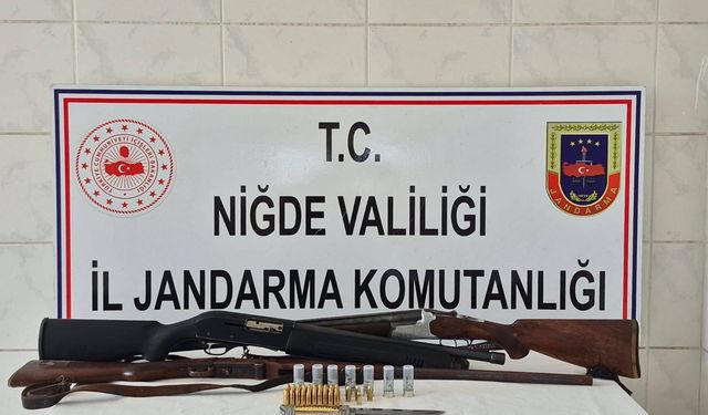 Niğde'de ruhsatsız silah operasyonunda 4 kişi yakalandı