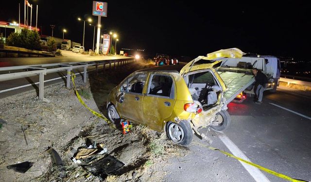 Kırıkkale'de devrilen otomobildeki 1 kişi öldü
