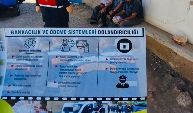 Kırşehir'de jandarma ekipleri 14 köyde dolandırıcılığa karşı bilgilendirmede bulundu