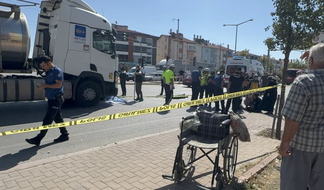 Konya'da tırın çarptığı kadın öldü, engelli kızı yaralandı
