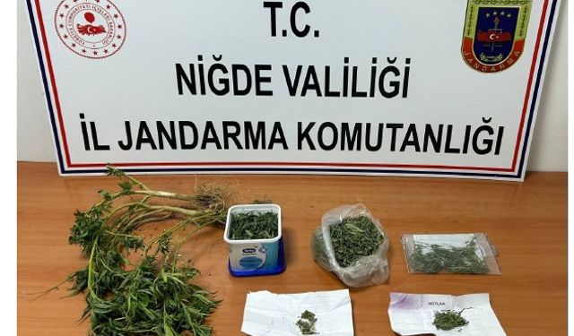 Niğde'de 727 gram esrar ele geçirildi