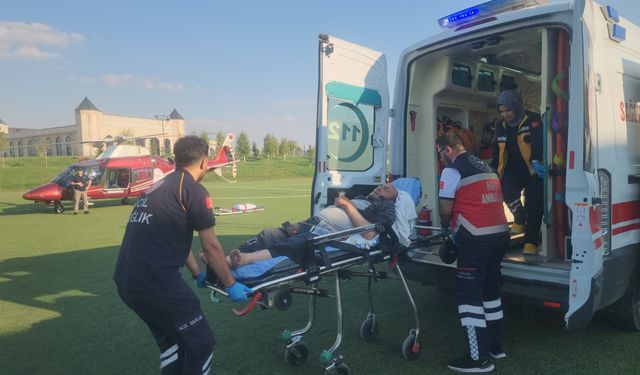 Seydişehir'de hava ambulansı böbrek hastası için havalandı