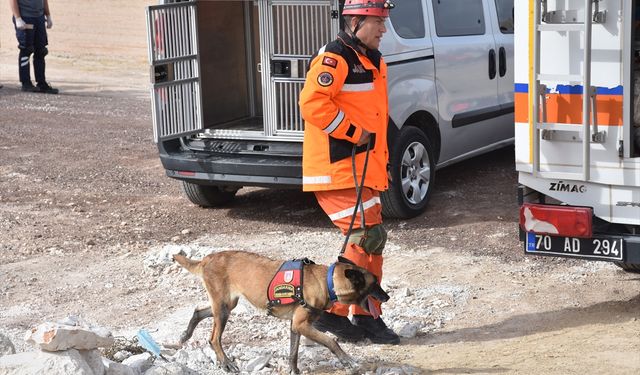 Karaman'da Türkiye Afet Müdahale Planı kapsamında tatbikat yapıldı