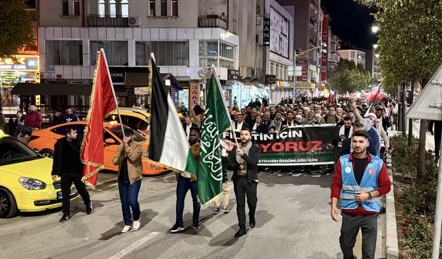 Kırşehir'de İsrail'in Küresel Sumud Filosu'na saldırılarına tepki gösterildi
