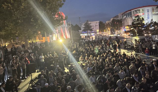 Niğde'de İsrail'in Küresel Sumud Filosu'na saldırılarına tepki gösterildi