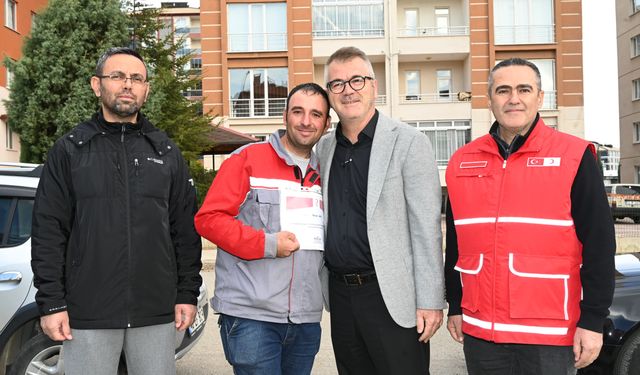 Seydişehir'de belediye çalışanından Gazze'ye destek