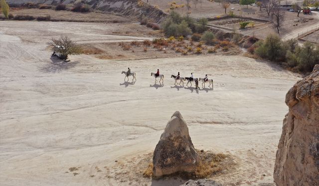 Ara tatilde öğrenciler ve ailelerinin rotası Kapadokya oldu