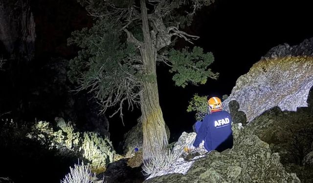 Karaman'da kayalıklardan düşen kişi öldü