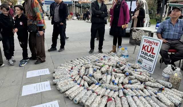 Karaman'da sigara izmaritlerinin oluşturduğu kirliliğe dikkat çekme için etkinlik düzenlendi