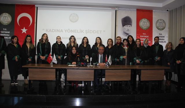 Kayseri Barosu'ndan kadın cinayetlerine tepki