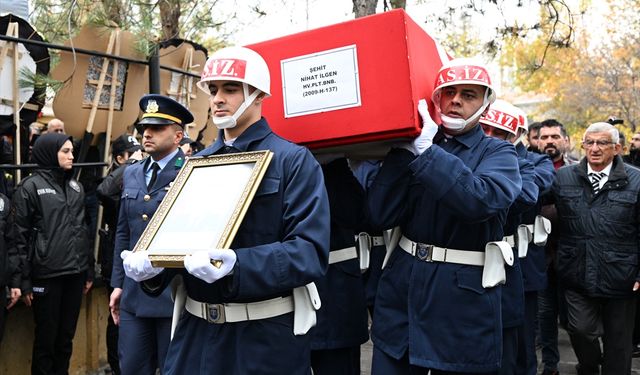 Şehit Hava Pilot Binbaşı Nihat İlgen'in cenazesi, Kayseri'de son yolculuğuna uğurlandı