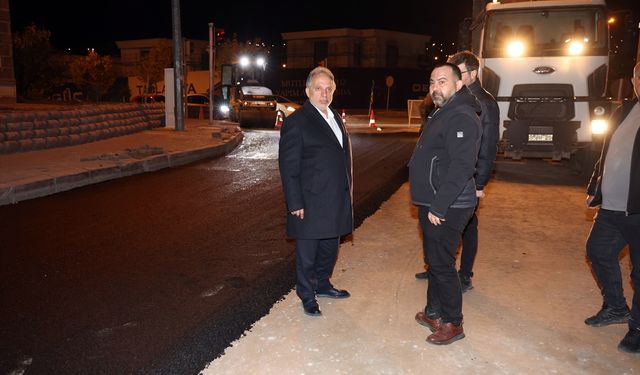 Talas Belediye Başkanı Yalçın asfalt yenileme çalışmalarını inceledi