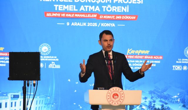 Bakan Kurum, Konya'da açılış ve temel atma töreninde konuştu: