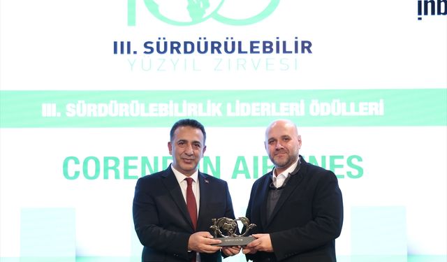 Corendon Airlines'a sürdürülebilirlik ödülü