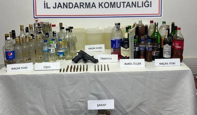 Karaman'da kaçak içki operasyonunda 2 şüpheli yakalandı