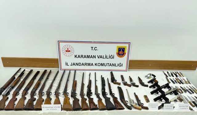 Karaman'da silah kaçakçılığı operasyonunda bir kişi yakalandı