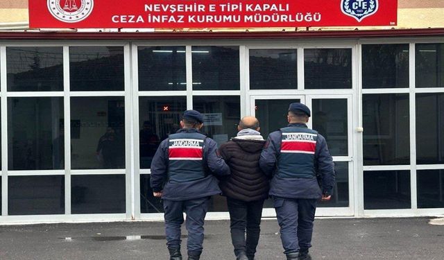 Nevşehir'de 18 yıl 4 ay kesinleşmiş hapis cezası bulunan firari yakalandı