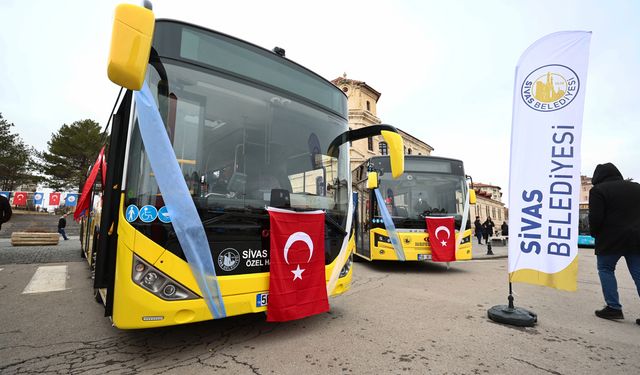 Sivas Belediyesi, 4 yeni halk otobüsünü hizmete sundu