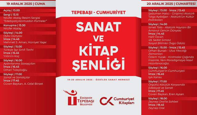 Eskişehirliler Kitap ve Sanat Şenliği'nde buluşacak