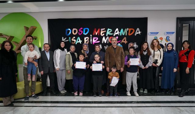 DOSD Meram'da öğrenciler başarı belgelerini aldı