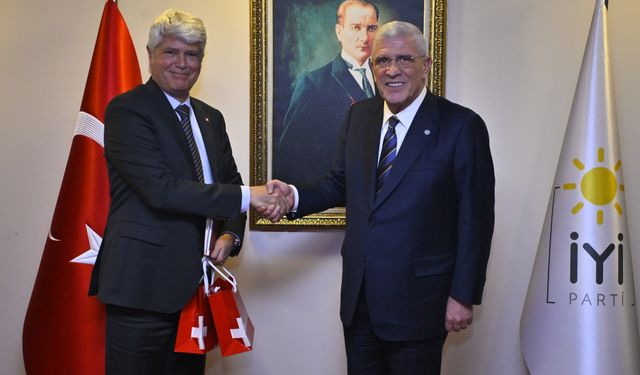 İYİ Parti Genel Başkanı Dervişoğlu, İsviçre'nin Ankara Büyükelçisi Scheurer ile görüştü