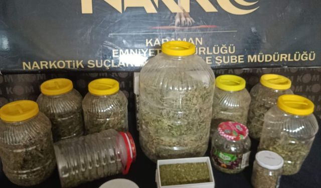 Karaman'da uyuşturucu operasyonunda 1 şüpheli yakalandı