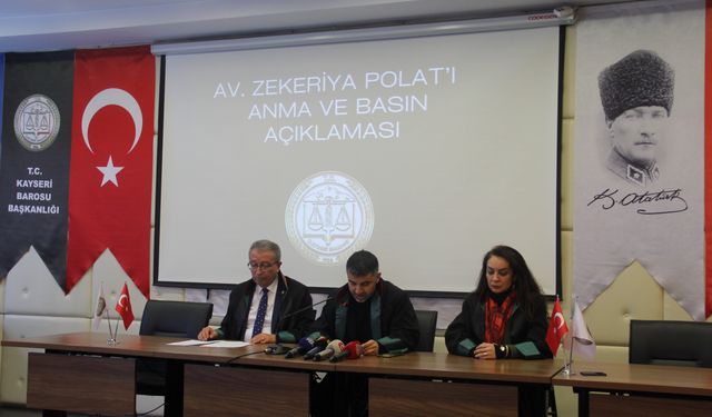 Kayseri Barosundan Yalova'da saldırı sonucu hayatını kaybeden avukat için basın açıklaması