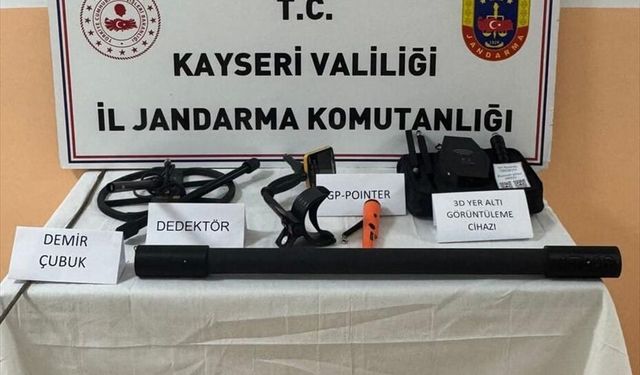 Kayseri'de izinsiz kazı yapan 3 kişi suçüstü yakalandı
