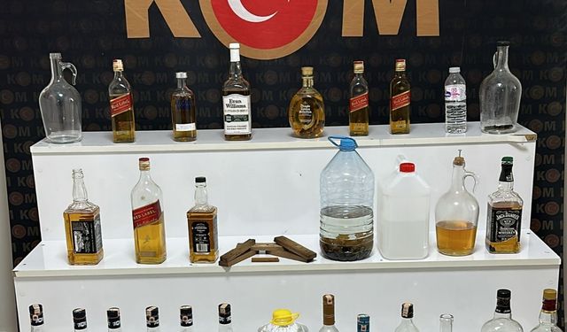 Kırşehir'de sahte içki ve etil alkol ele geçirildi