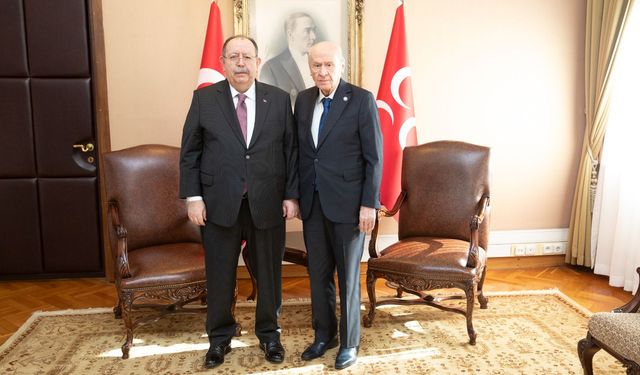 YSK Başkanı Yener'den TBMM Başkanı Kurtulmuş ve MHP Genel Başkanı Bahçeli'ye veda ziyareti