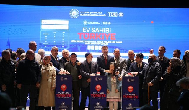 Yüzyılın Konut Projesi kapsamında Niğde'de inşa edilecek konutların hak sahipleri kurayla belirlendi