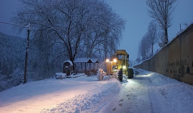 Kayseri'de kar nedeniyle kapanan 195 mahalle yolu ulaşıma açıldı