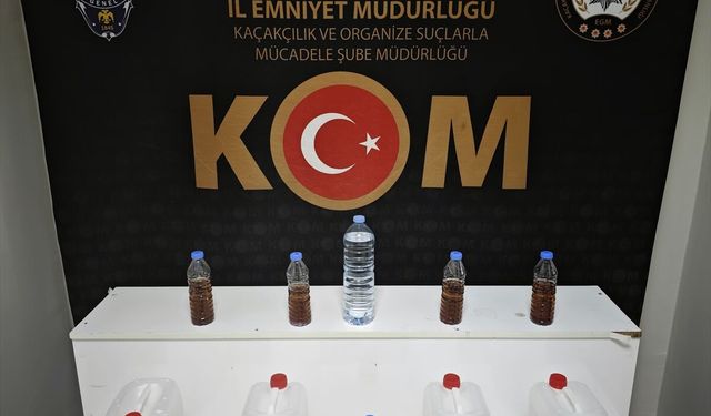 Kırşehir'de sahte içki ve etil alkol ele geçirildi