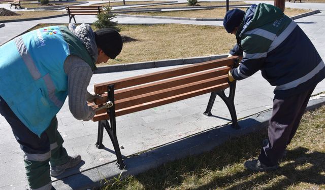 Kocasinan'daki parklarda bakım, onarım ve çevre düzenleme çalışmaları sürüyor