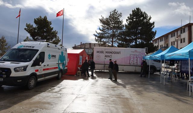 Mobil mamografi aracı Orta'da hizmet vermeye başladı